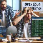 Zdjęcie realistyczne, gdy deweloper patrzy na nieudany wkład open source, wydając się sfrustrowany