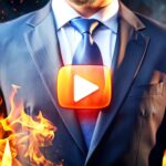 Podstawa miniatury wideo biznesowego na YouTube z efektem ognia