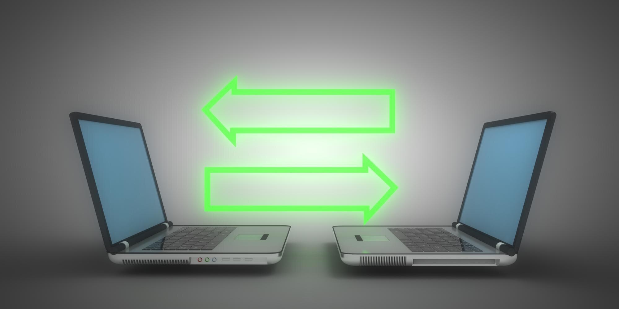 3d koncepcja transferu danych ilustracja 3d