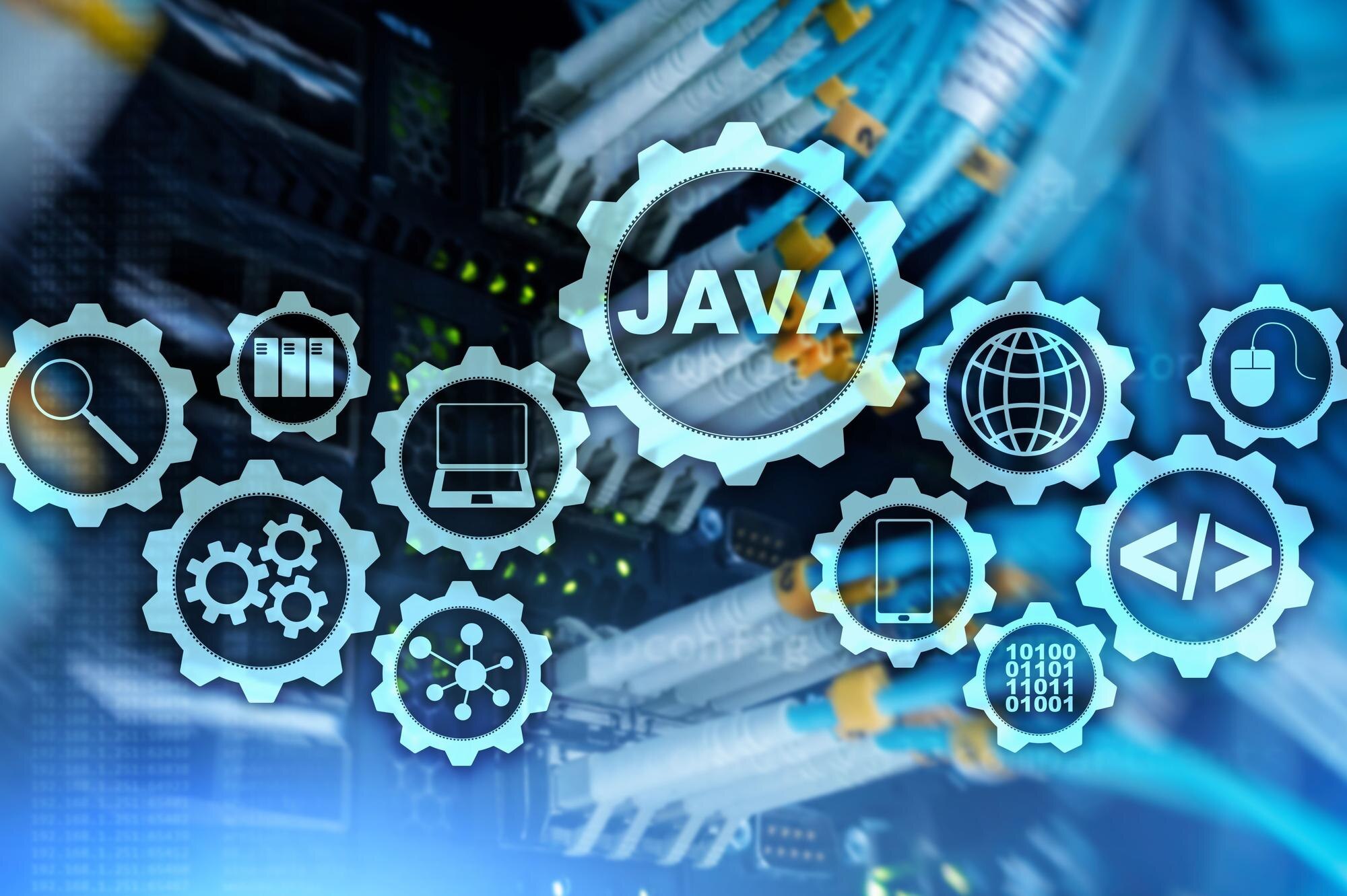 Koncepcja programowania Java Maszyna wirtualna Na tle serwerowni