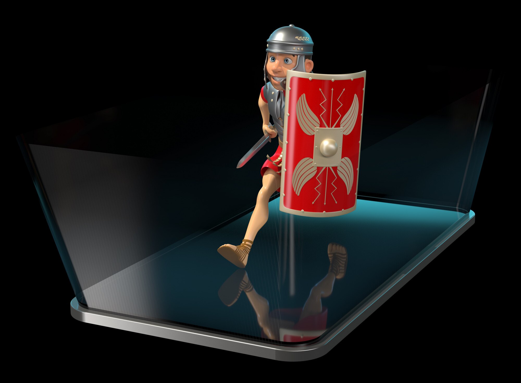 Rzymski żołnierz - ilustracja 3D